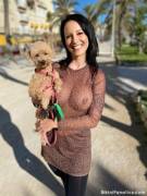 Just walking the dogs!