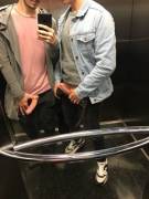 "Quick Bro! Get A Boner, Whip It Out And Take A Snap Of Us, Before The Doors Open!"