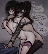 Likes it a bit rough [Original] (SnowyFeline)