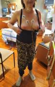 Post spinal surgury... Figured what better way to document the day than with titties in the hospital