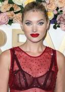 Elsa Hosk in a see thru top.