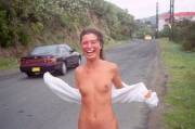 Flashing on the roadside