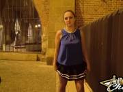 drunkenly making her own public fountain