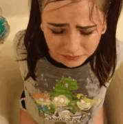 Dousing her hot elixir