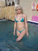 She kept it on for the first few pictures... [OC]