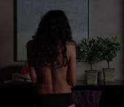 Emmanuell chriqui shows her bare back and SideBoob