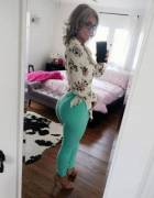 Keeps up on her booty exercises