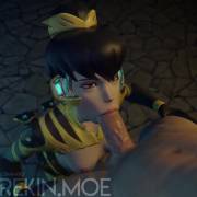 D.Va blowjob, (Rekin)