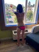 The door is open, come in and take me from behind.