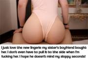 Sister's new lingerie