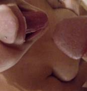 (couple) Her very first taste.