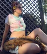 This fox pup misses summer!