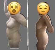 F/26/6’0” (115kg > 90kg = -25kg) After a weekend of bingeing this comparison has helped me want to get back on track!