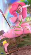 Pinkie Visits The Jungle. (hooves art)
