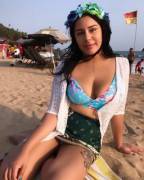 A golden tattoo right in the middle 