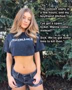 She's pretty blunt, she knows what she wants. [vanilla] [softcore] [Metallica woo]