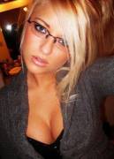 Blonde with glasses