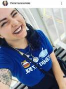 Tamara Chambers, from Channel Awesome. She has amazing boobs, especially in the most recent Nostalgia Critic episode (Toonami)