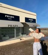 she's flashing them for a new bag