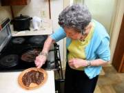 Granny with a hunchback fetish & surprisingly perky tits sets her shitty pie on fire before mangling it up with a toy!