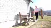 Naomi Peeing Off The Bench