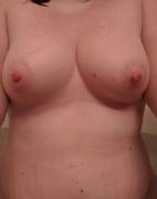 Man... Pregnancy has really made em grow...at least they're still perky 
