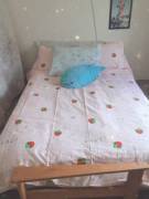 my daddy got me new covers and a plushie whale shark !!