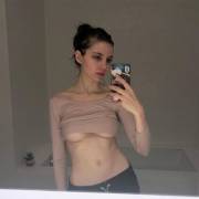 Just a bit of bathroom underboob