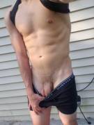 on the back porch (hope my neighbors were watching ☺️)