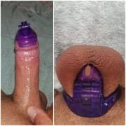 Before and after of last nights edge and deny session. Day 9