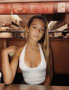 A very attractive girl at a Chipotle