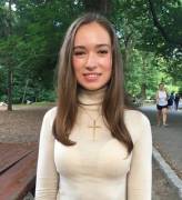 Sensibly protecting herself against vampires