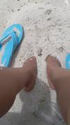 Sand between the toes