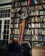 Reaching for a high shelf