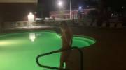 Skinny dipping at hotel 
