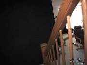 Letting Kasia out of her cage