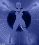 Liara enjoying some bionic bondage