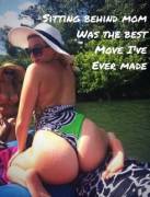 At the river with mom