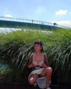 Exposed under the walkway