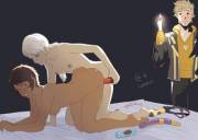 Blanche having her way with Candela; Spark helps out as required (autumnsacura) [Trainer]