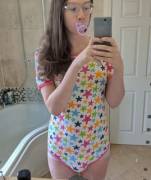 I got me a new paci and onesie