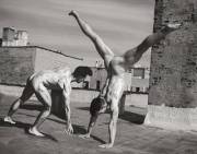 Naked fun on the rooftop