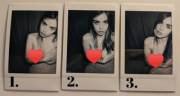 BLACK AND WHITE CHANGING ROOM POLAROIDS