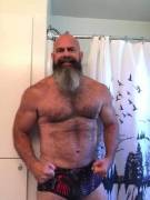 Husky needs a shower