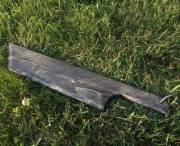 “Dire knife” yellow pine and brass paddle