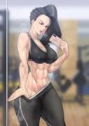 Sweaty Laura Matsuda