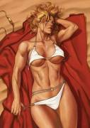 Power Girl beach tanning (IVA)