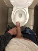 Waiting in the toilets