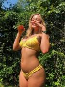 Yellow bikini cutie