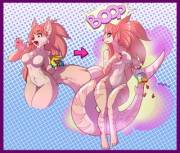 Swedish Shark Bait [F Wolf -&gt; F Anthro Shark] by Kiit0s